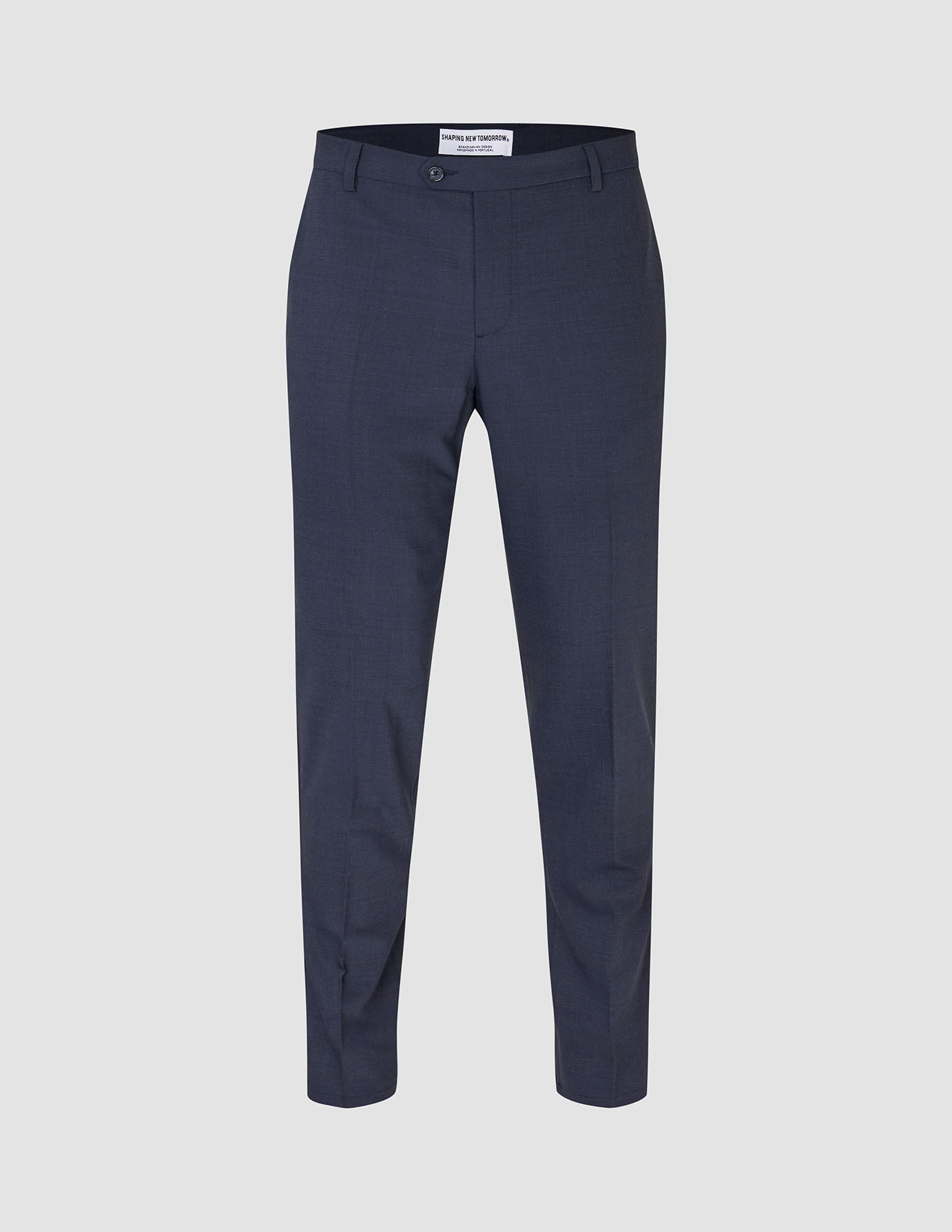 Tech Wool Suit Pants Slim Navy